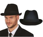 Gatsby‑Gangster‑Hut schwarz im 1920er‑Stil.