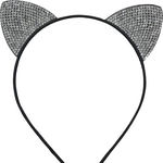 Katzenohren Haarreif aus Strass als Kostüm‑Accessoire