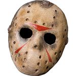 Hockeymaske im Jason‑Design mit dunklen Augenöffnungen.