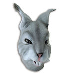 Realistische Hasenmaske für Fasching, Halloween und Tierkostüme