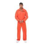 Orange Häftlings‑Overall als Gefängniskostüm für Fasching, Halloween und Motto‑Partys