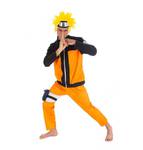 Naruto‑Kostüm mit orange‑schwarzem Outfit und typischen Ninja‑Details, ideal für Cosplay und Anime‑Fans.