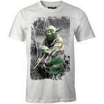 Graues Star‑Wars‑T‑Shirt mit grünem Yoda‑Design; modernes Fan‑Shirt, erhältlich in Berlin.